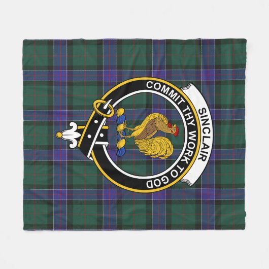 Clan Sinclair Hunting Modern Tartan Pset Fleece Deken (Voorkant (Horizontaal))