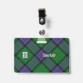 Clan Sinclair Hunting Tartan Badge (Voorzijde met clip)