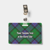 Clan Sinclair Hunting Tartan Badge (Achterkant met clip)