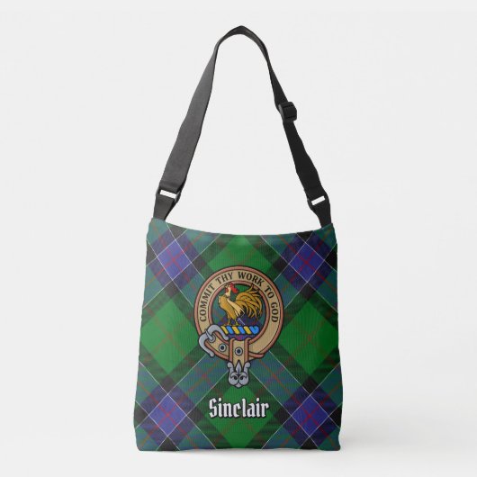 Clan Sinclair Hunting Tartan Crossbody Tas (Voorkant)