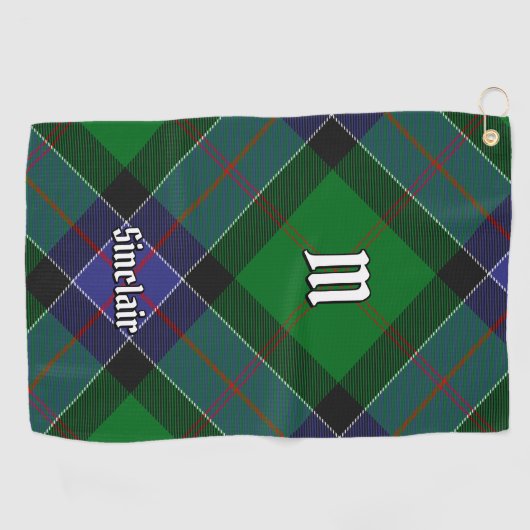 Clan Sinclair Hunting Tartan Golfhanddoek (Horizontaal)