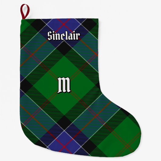Clan Sinclair Hunting Tartan Grote Kerstsok (Voorkant)