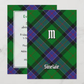 Clan Sinclair Hunting Tartan Kaart (Voorkant / Achterkant)