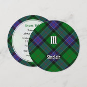 Clan Sinclair Hunting Tartan Kaart (Voorkant / Achterkant)