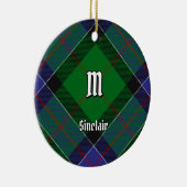 Clan Sinclair Hunting Tartan Keramisch Ornament (Rechts)