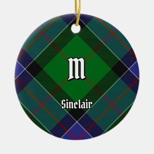 Clan Sinclair Hunting Tartan Keramisch Ornament (Voorkant)