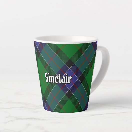 Clan Sinclair Hunting Tartan Latte Mok (Rechterhoek)