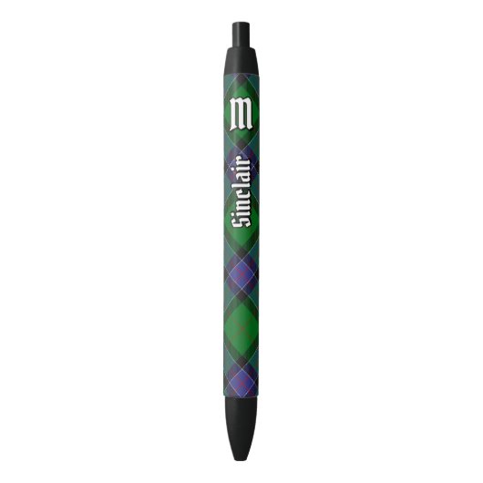 Clan Sinclair Hunting Tartan Zwarte Inkt Pen (Voorkant Verticaal)