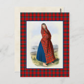Clan Sinclair Illustratie Tartan Lijst Briefkaart (Voorkant / Achterkant)