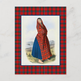 Clan Sinclair Illustratie Tartan Lijst Briefkaart
