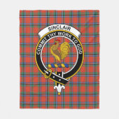 Clan Sinclair Oude Tartan Plaid Fleece Deken (Voorkant)