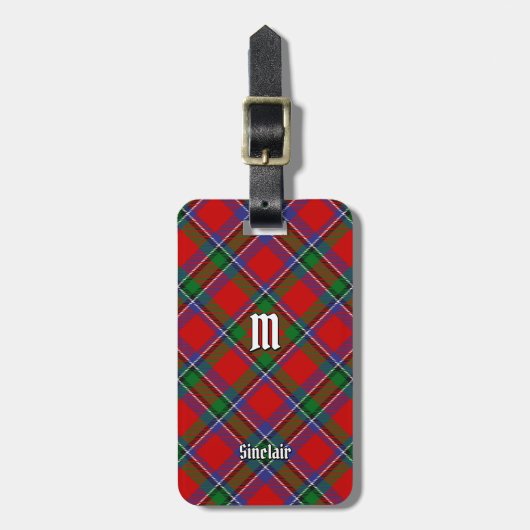 Clan Sinclair Tartan Bagagelabel (Voorkant verticaal)