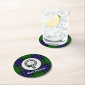 Clan Sinclair Tartan & Crest Badge Ronde Kartonnen Onderzetter (Insitu)