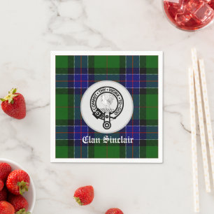 Clan Sinclair Tartan & Crest Badge Servet