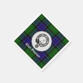 Clan Sinclair Tartan & Crest Badge Servet (Hoek)
