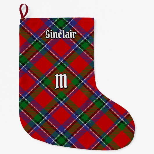 Clan Sinclair Tartan Grote Kerstsok (Voorkant)