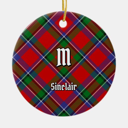 Clan Sinclair Tartan Keramisch Ornament (Voorkant)