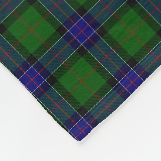 Clan Sinclair Tartan Pset Fleece Deken (Hoek)