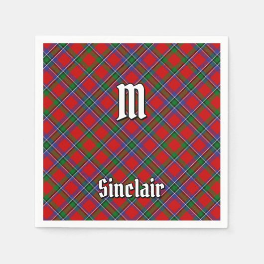 Clan Sinclair Tartan Servet (Voorkant)