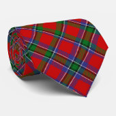Clan Sinclair-wapen over rode tartan Stropdas (Opgerold)