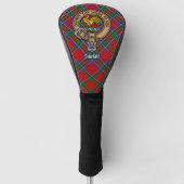 Clan Sinclair Wapen over Tartan Golfheadcover (Voorkant)