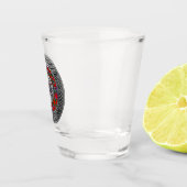 Clan Sinclair Wapen & Tartan Knoop Shot Glas (Rechts)