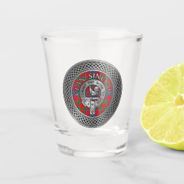 Clan Sinclair Wapen & Tartan Knoop Shot Glas