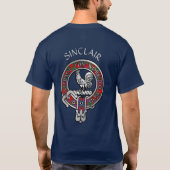 Clan Sinclair Wapen & Tartan T-shirt (Achterkant)