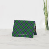 Clan Sinclair Wapenschild over Jacht-Tartan (Achterkant)
