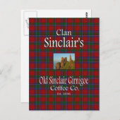 Clan Sinclair's Old Sinclair Girnigoe Coffee Co. Briefkaart (Voorkant / Achterkant)
