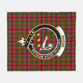Clan Skene Modern Tartan Fleece Deken (Voorkant (Horizontaal))