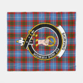 Clan Skirving Tartan Pset Fleece Deken (Voorkant (Horizontaal))