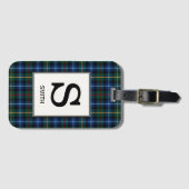 Clan Smith Tartan Monogrammed Bagagelabel (Voorkant (horizontaal))