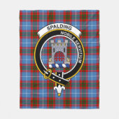 Clan Spalding Tartan Pset Fleece Deken (Voorkant)