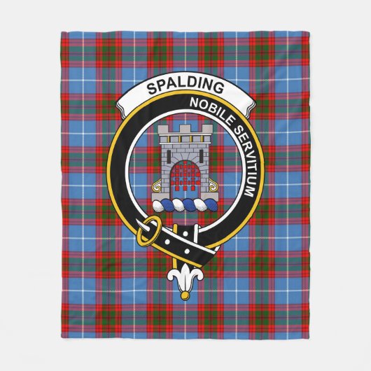 Clan Spalding Tartan Pset Fleece Deken (Voorkant)