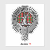 Clan Spens Crest & Tartan Sticker (Vel)