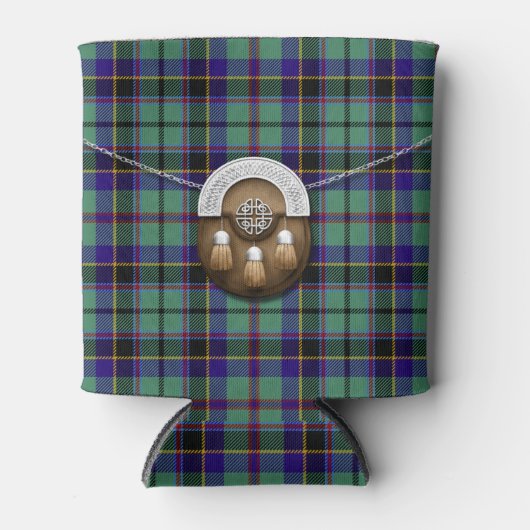 Clan Stevenson Tartan en Sporran Blikjeskoeler (Voorkant)