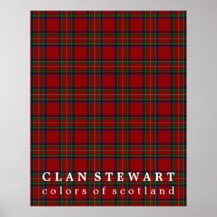 Clan Stewart Colors of Scotland Tartan Poster