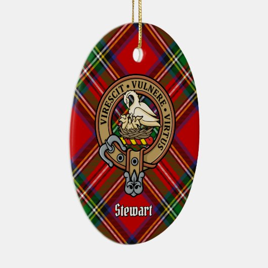 Clan Stewart Crest Keramisch Ornament (Rechts)