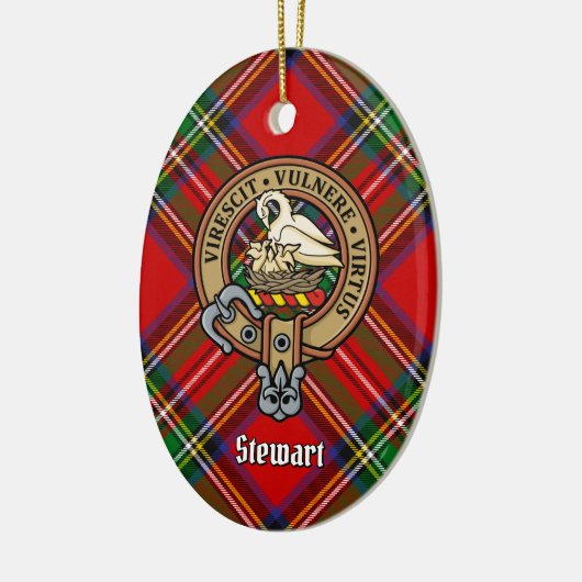 Clan Stewart Crest Keramisch Ornament (Links)