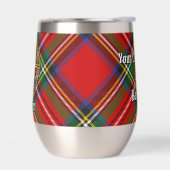 Clan Stewart Crest over Royal Tartan (Links)