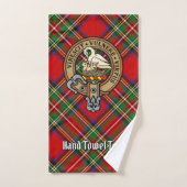 Clan Stewart Crest over Royal Tartan Bad Handdoek (Handdoek)