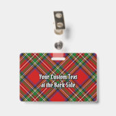Clan Stewart Crest over Royal Tartan Badge (Achterkant met clip)