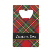 Clan Stewart Crest over Royal Tartan Creditkaart Flessenopener (Achterkant)