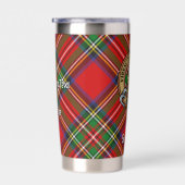 Clan Stewart Crest over Royal Tartan Geïsoleerde Drinkbeker (Rechts)