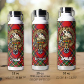 Clan Stewart Crest over Royal Tartan Geïsoleerde Drinkbeker
