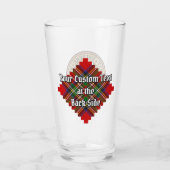 Clan Stewart Crest over Royal Tartan Glas (Achterkant)