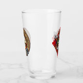 Clan Stewart Crest over Royal Tartan Glas (Links)