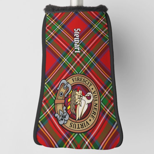 Clan Stewart Crest over Royal Tartan Golfheadcover (Draai 90)