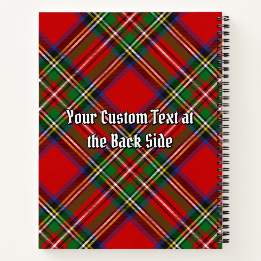 Clan Stewart Crest over Royal Tartan Notitieboek (Achterkant)